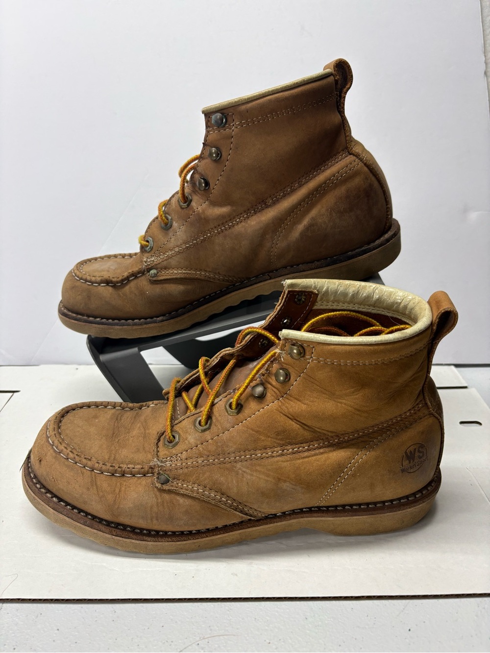 Vtg USA Made Men’s Boots Size 9.5 Work N Sport Heritage Genuine Leather Brown